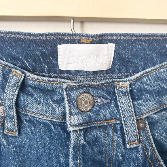 Boyish The Tommy Stretch Distressed High-Rise Straight Jeans in Wild Times - Picture 10 of 13